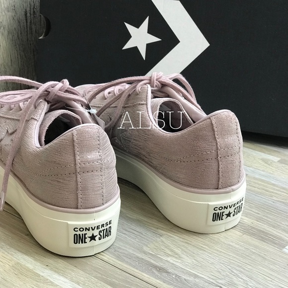 NWT Converse One Star Platform OX Diffused Taupe W - Picture 5 of 8